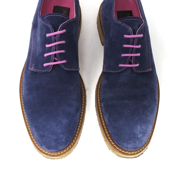 To Boot New York blue suede & pink lace up shoes - Picture 2 of 7